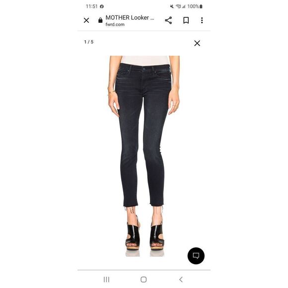 Mother the  looker ankle fray slightly sinful jeans sz 25 - Picture 1 of 7